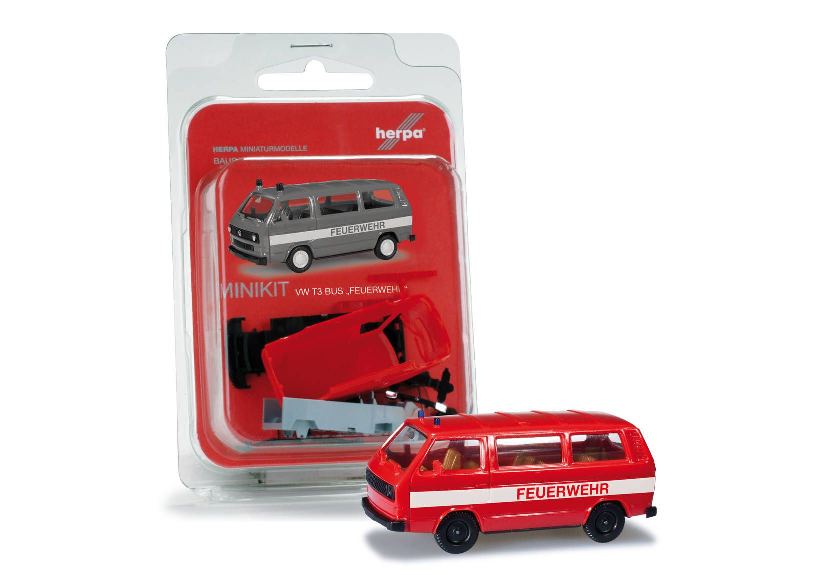 Herpa MiniKit: Volkswagen (VW) T3 Bus "Feuerwehr" 