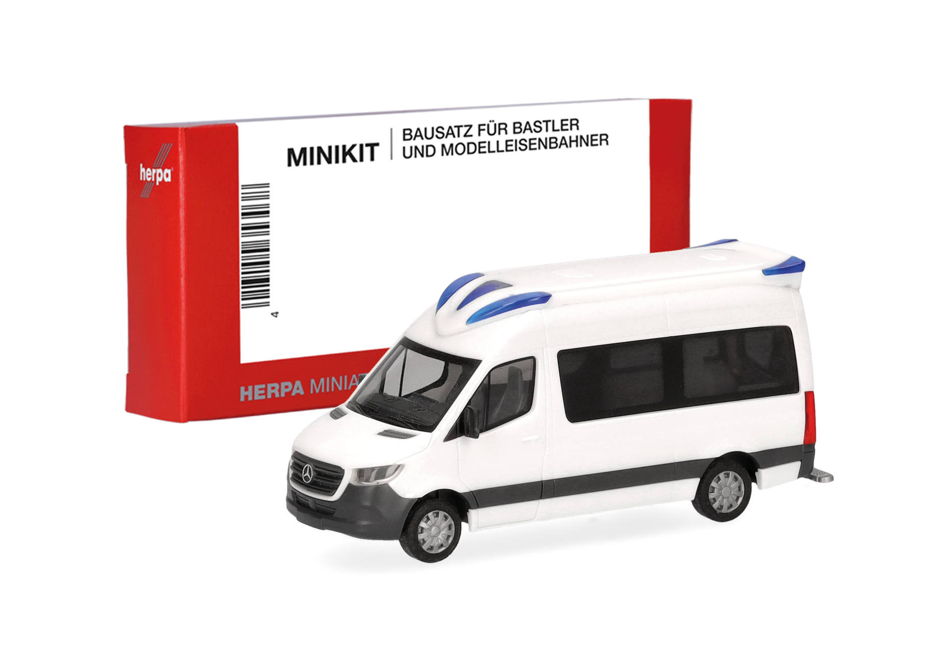 Herpa MiniKit: MB Sprinter '18 Rettungswagen Delfis,weiß (1 Stück)  ,NH 03-04/26