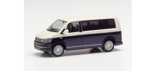 Herpa VW T6 Multivan Bicolor, weiß/sternlichtblau Metallic