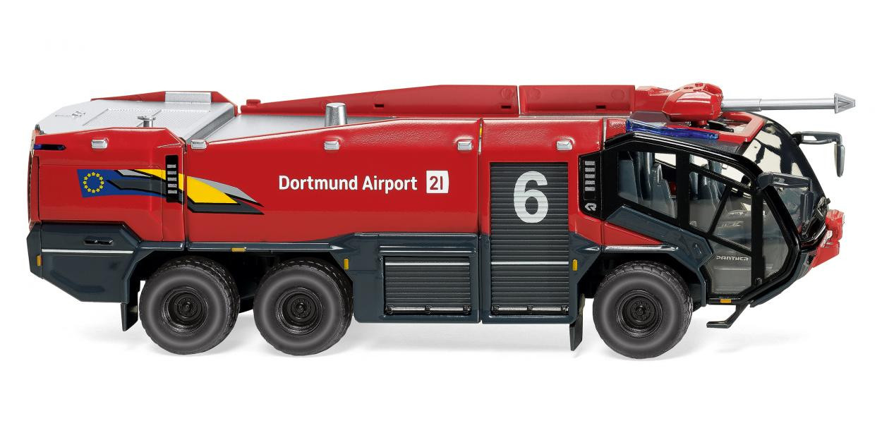 Wiking Rosenbauer Panther 6x6 FLF " Feuerwehr Flughafen Dortmund ", NH 02/21