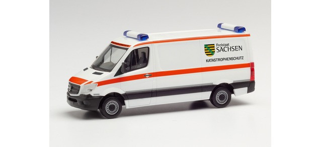 Herpa MB Sprinter 13 Flachdach "Freistaat Sachsen / Katastrophenschutz", NH 01-02/21