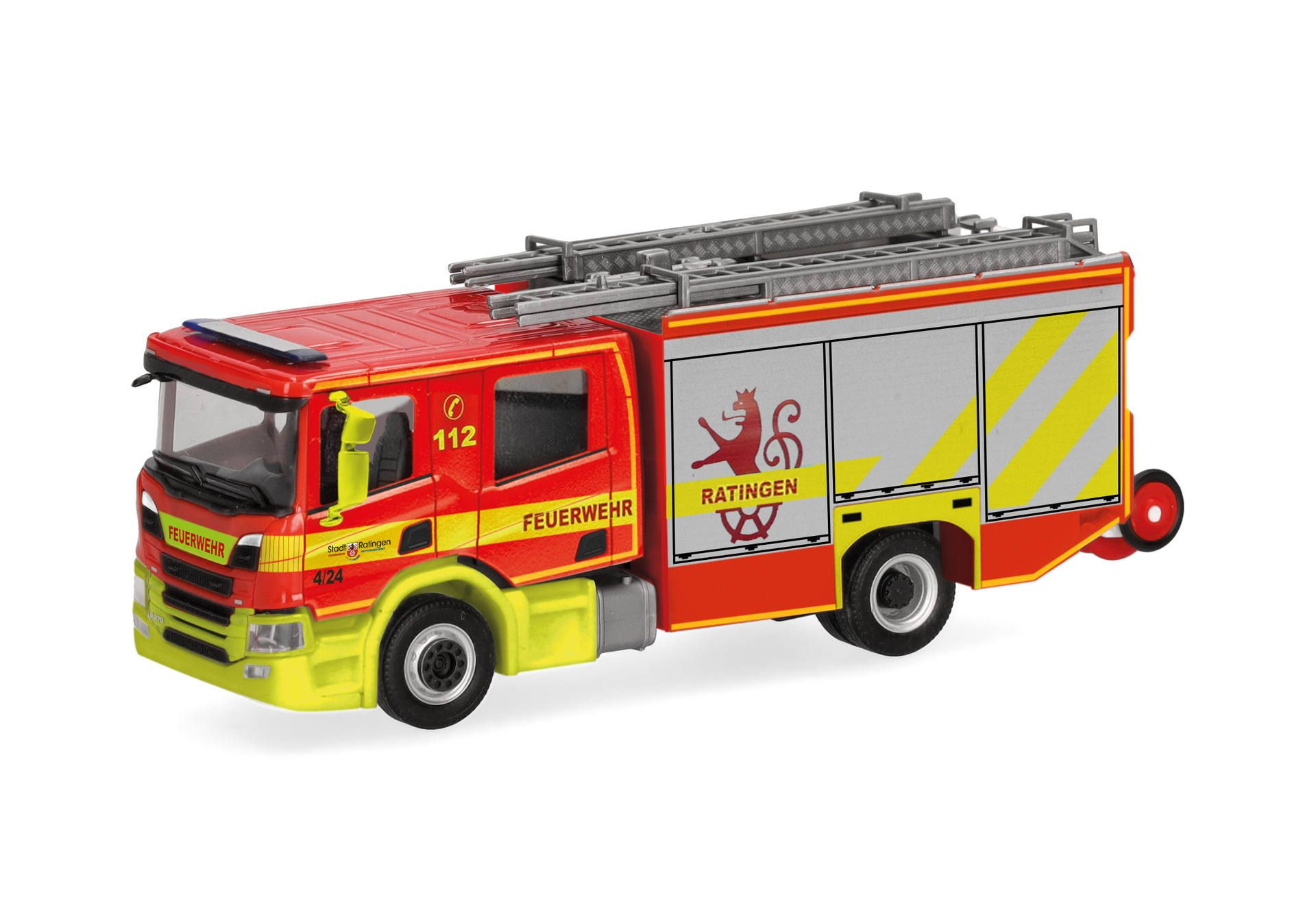 Herpa Scania CrewCab HLF " Feuerwehr Ratingen " ,NH 05-06/25