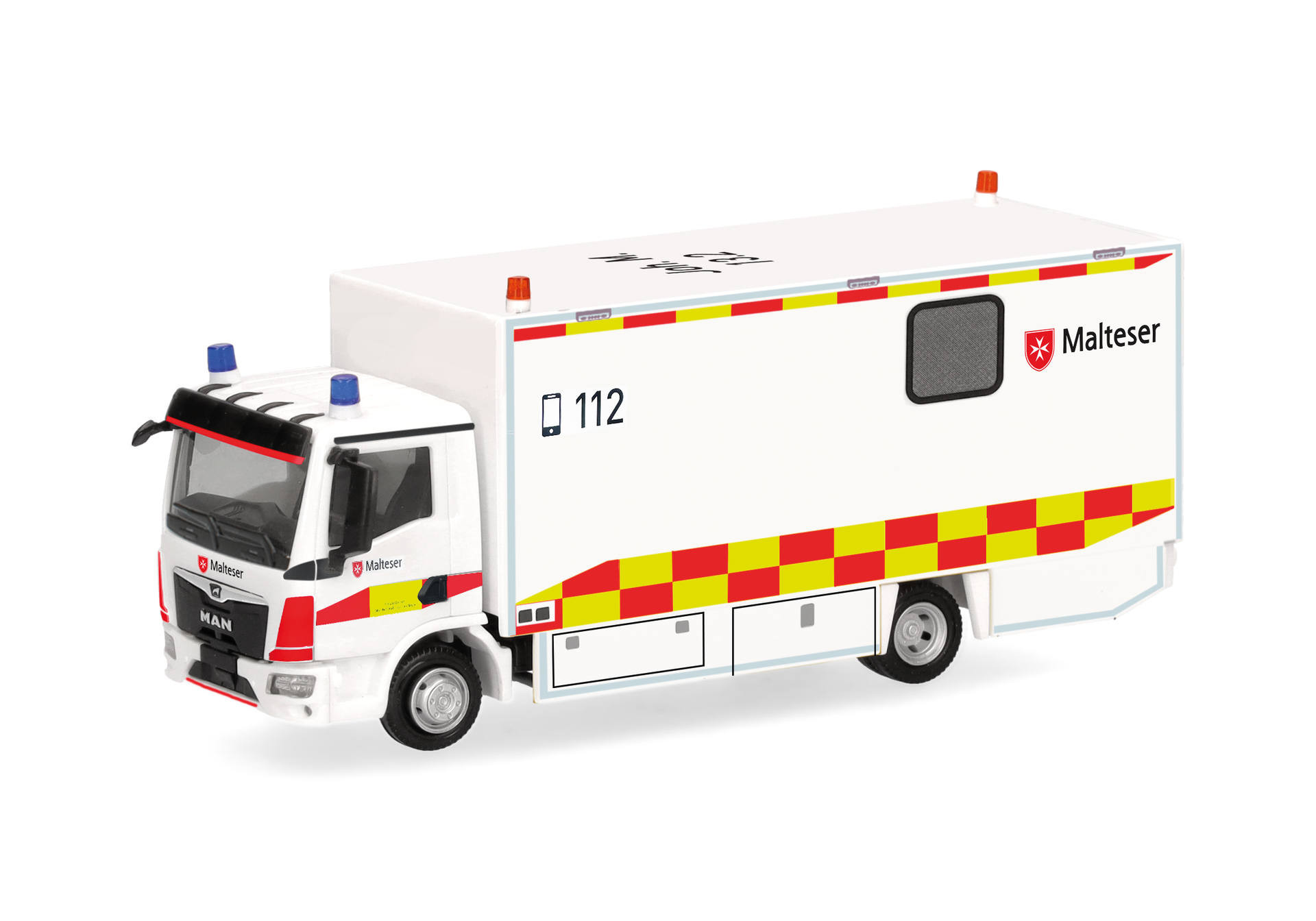 Herpa MAN TGL CC Koffer-LKW "Malteser München" ,NH 11-12/25