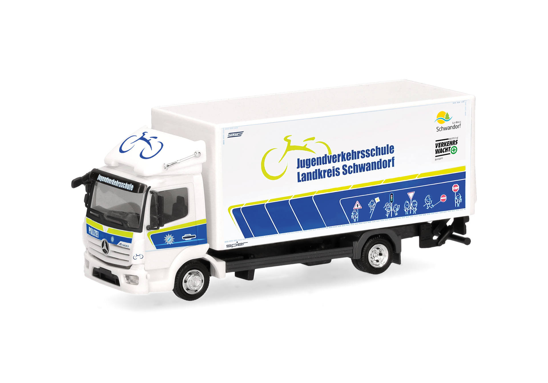 Herpa MB Atego 13 "Jugendverkehrsschule Landkreis Schwandorf" ,NH 01-02/26