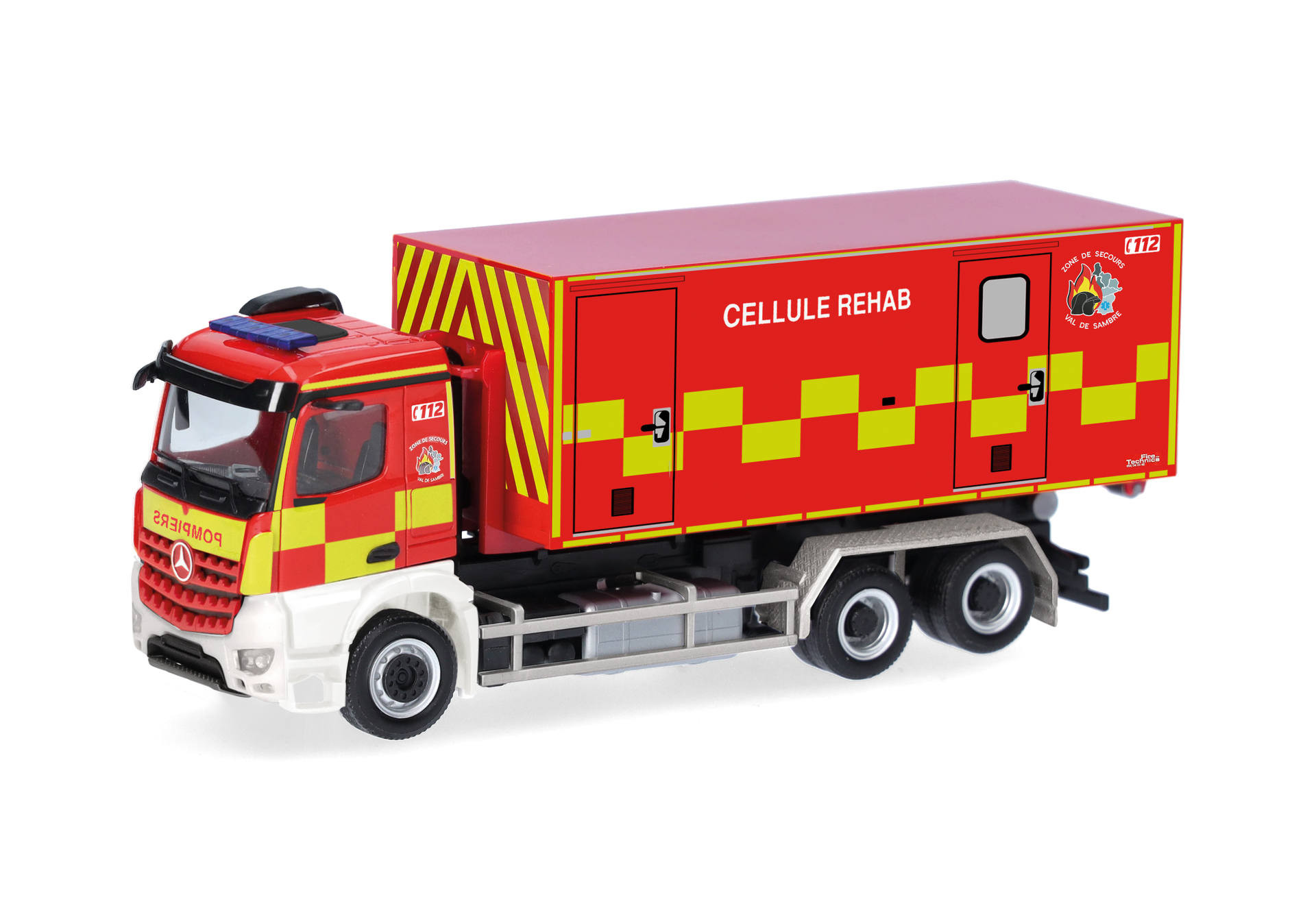 Herpa MB Arocs M WLF "Pompiers Cellule Rehab" (B)  ,NH 05-06/26