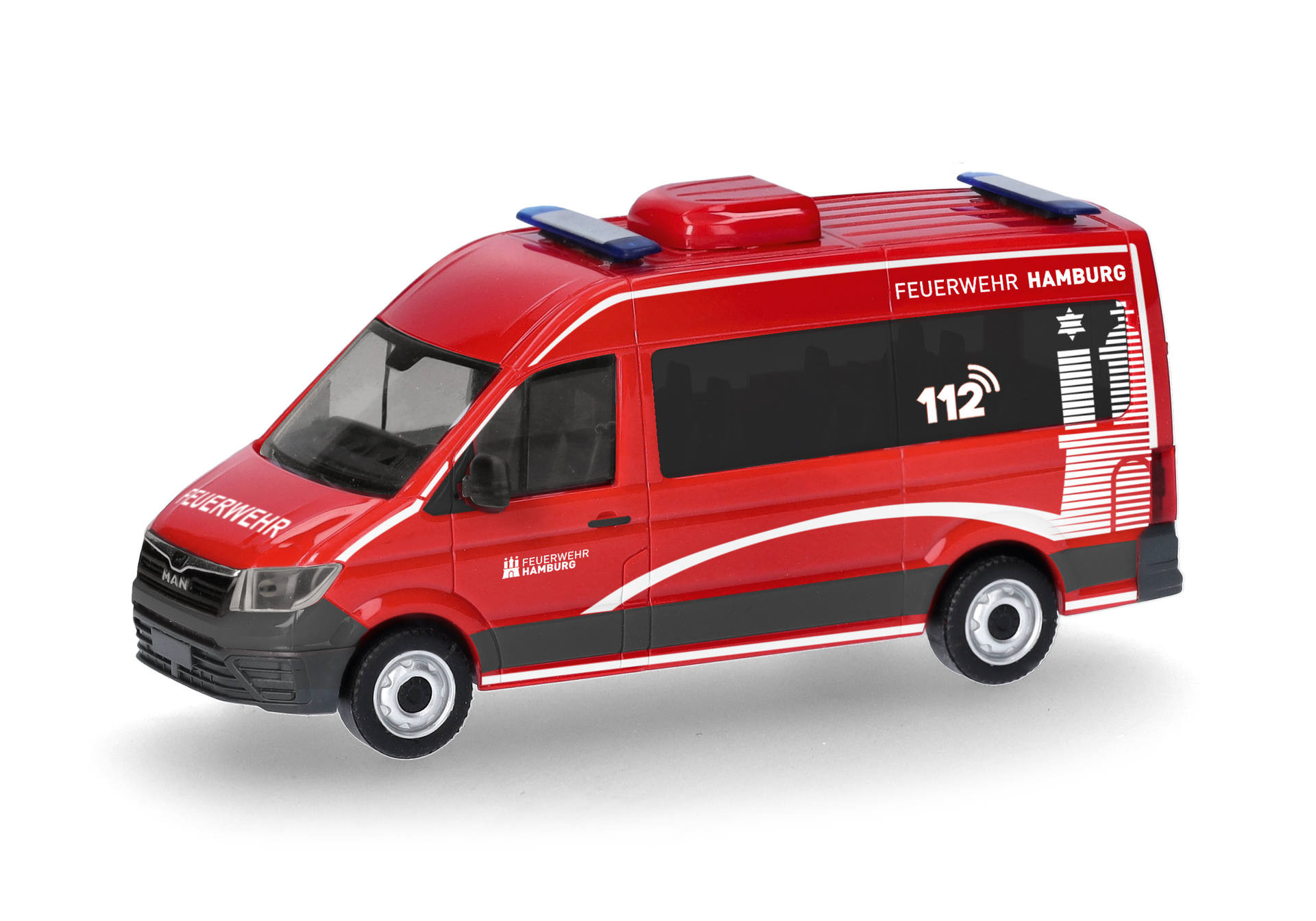Herpa MAN TGE Bus HD MTW "Feuerwehr Hamburg" ,NH 07-08/26