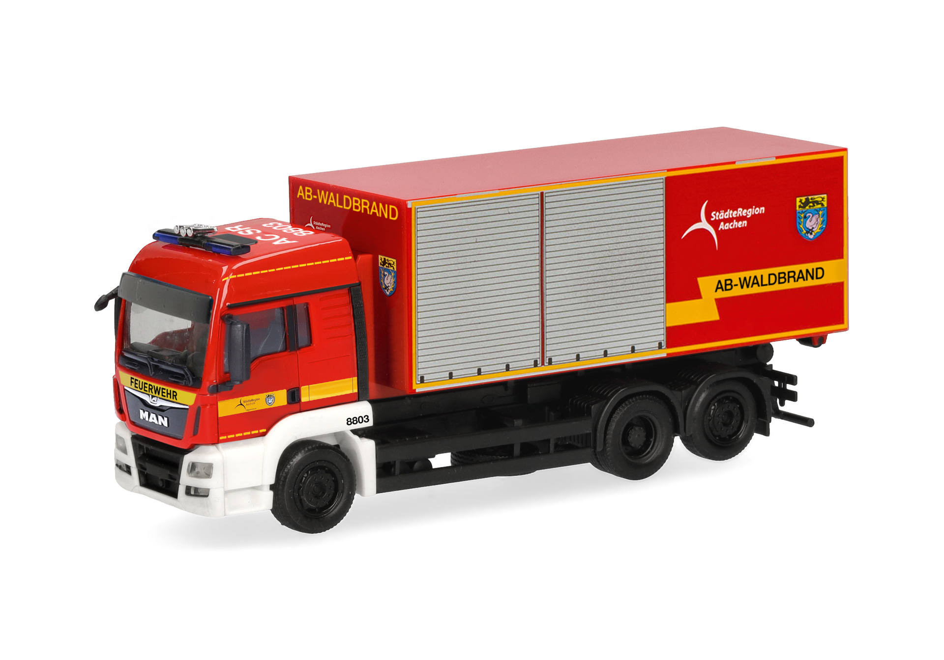 Herpa MAN TGS LX Wechsellader-LKW AB Waldbrand "Feuerwehr Städteregion Aachen", NH 09-10/26