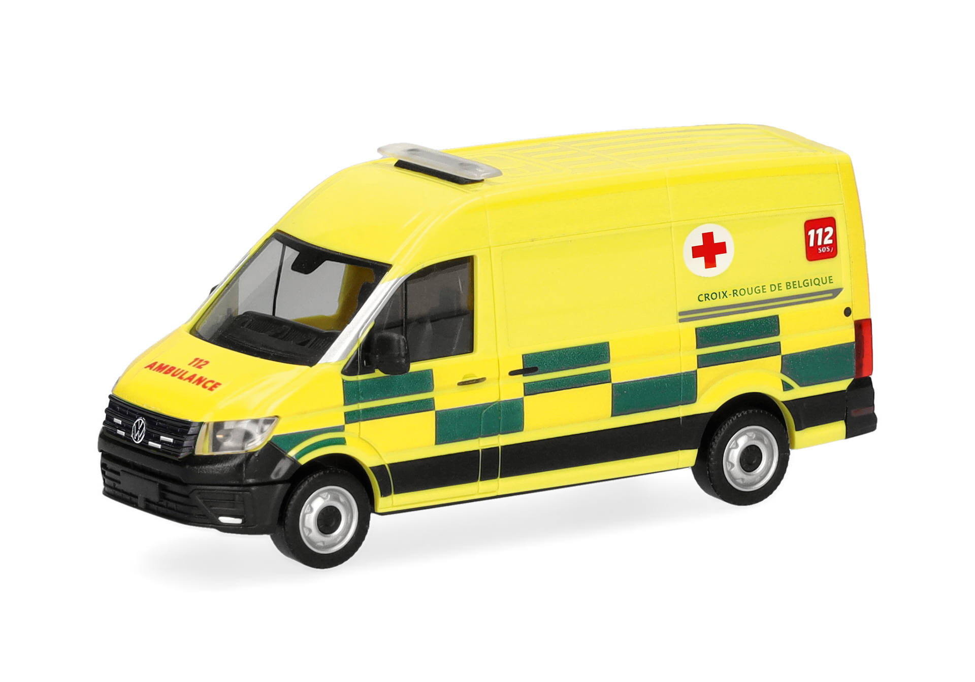Herpa VW Crafter Kasten Hochdach Rettungswagen "Ambulance Croix Rouge", Belgien , NH 09-10/26