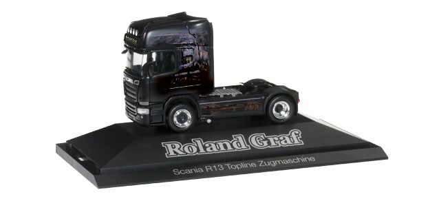 Herpa Scania R 2013 TL ZM "Roland Graf / Black Magic" 