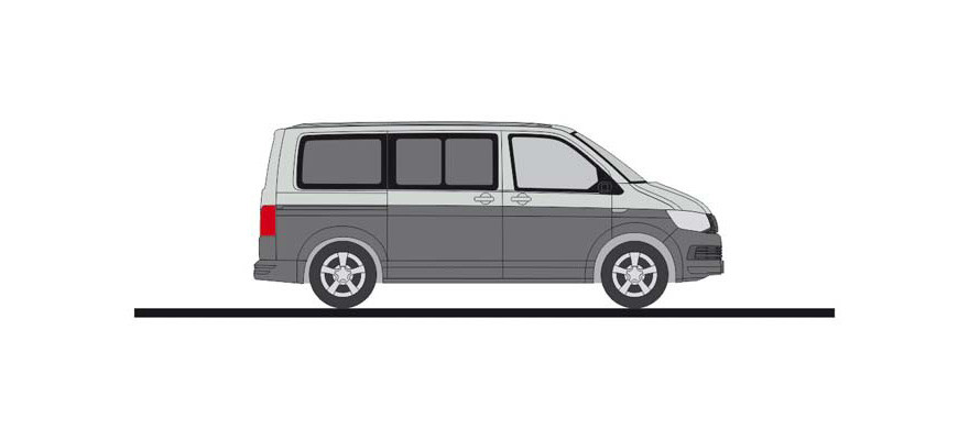Rietze Volkswagen VW T6 Bus KR, reflexsilber / indiumgrau