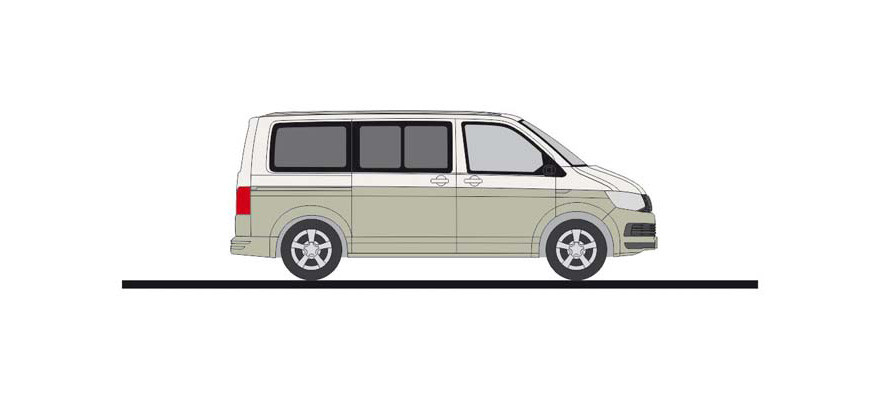 Rietze Volkswagen VW T6 Bus KR, candyweiß/ascotgrau