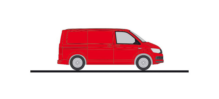 Rietze Volkswagen VW T6 Kasten KR, kirschrot