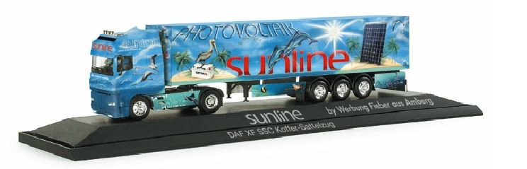 Herpa DAF XF SSC Koffer-Sattelzug "sunline"