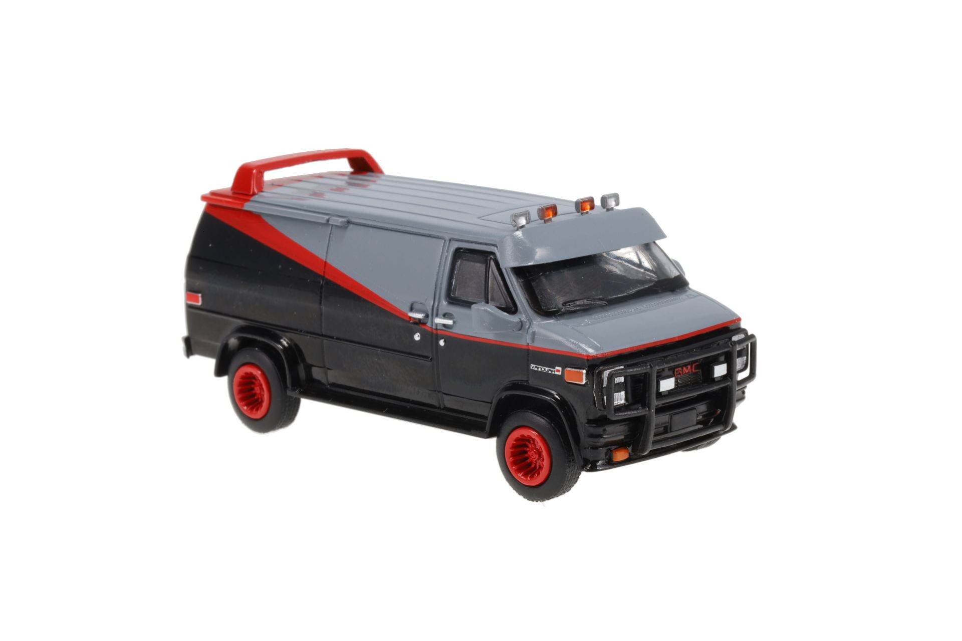 Brekina GMC Vandura`1983 schwarz- rot A-Team 