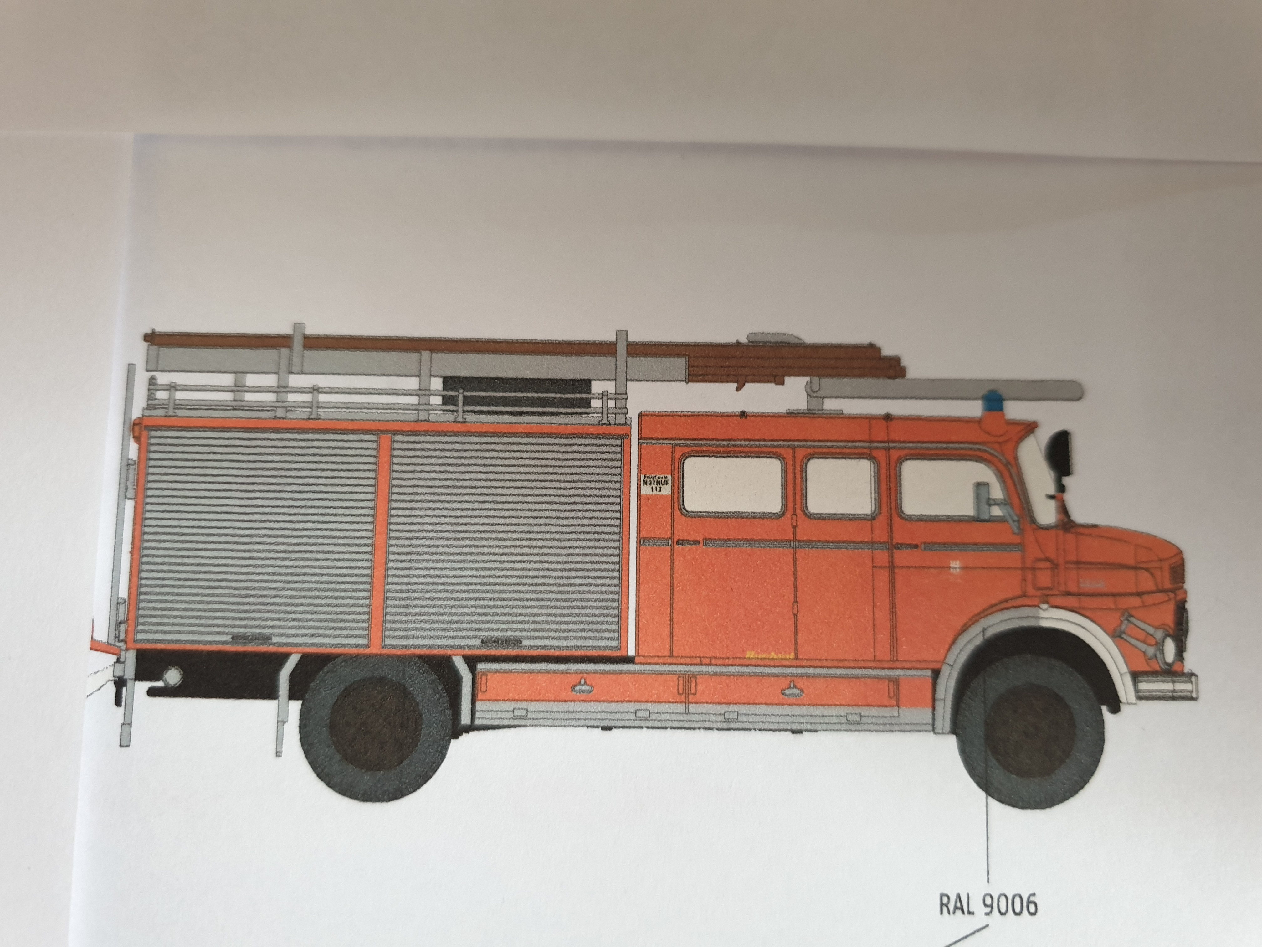 Brekina MB LAF 1113 TLF 16/25 Feuerwehr Hamburg Süderelbe