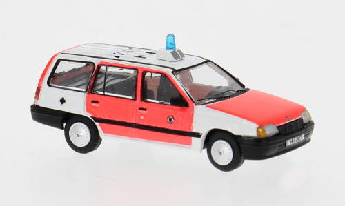 Brekina / PCX  Opel Kadett E Caravan ELW " Feuerwehr Hamburg / Version 1 ", NH 09 / 26