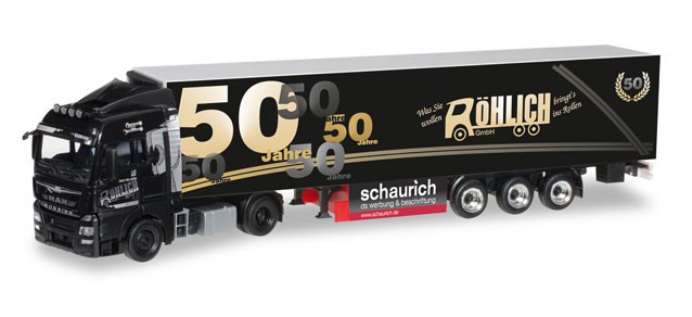 Herpa MAN TGX XLX Euro 6  "50 Jahre Spedition Röhlich" 