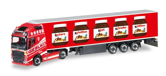 Herpa Volvo FH Gl. XL Kühlkoffer-SZ "Nutella/Gesuko" 