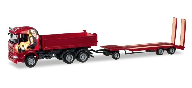 Herpa Scania R HL Meiller-Kipper mit TU3 "Heidemann" 