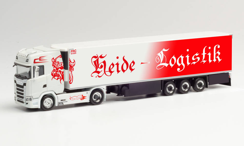 Herpa Scania CS 20 HD Kühlkoffer-Sattelzug „Heide Logistik“