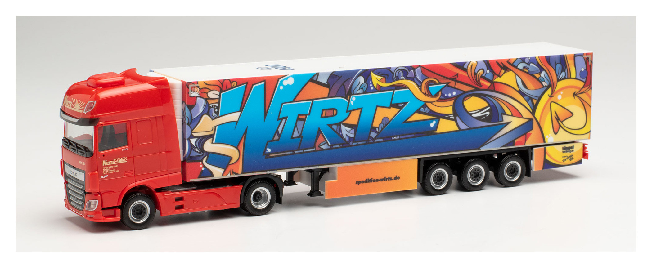 Herpa DAF XF SSC Kühlkoffer-Sattelzug "Spedition Wirtz"