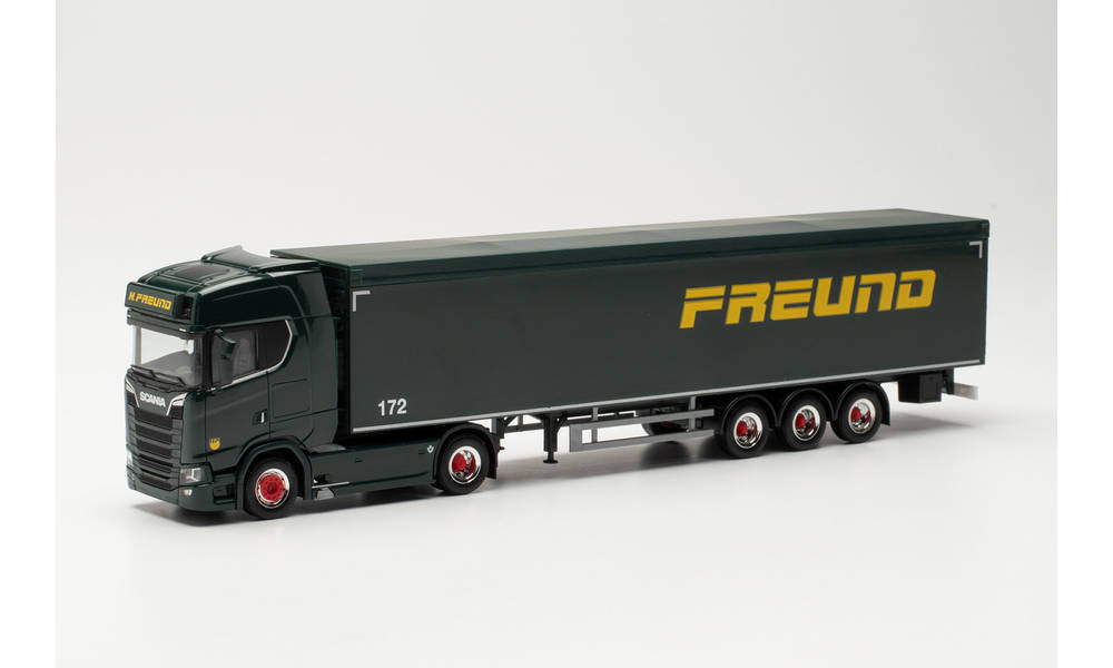 Herpa Scania CS 20 HD Schubboden-SZ "Spedition Freund"