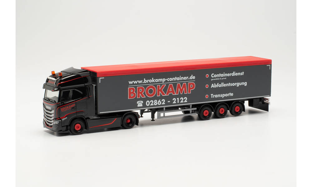 Herpa Iveco S-Way Schubboden-SZ „Brokamp"