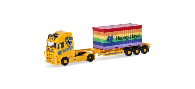 Herpa Volvo FH Gl. XL 2020 Container-Sattelzug "acargo/Hapag Lloyd" (Hamburg)