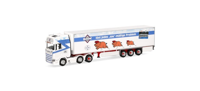 Herpa Scania CS 20 HD Kühlkoffer-Sattelzug "Kurant Fleisch" (Niedersachsen / Hatten)