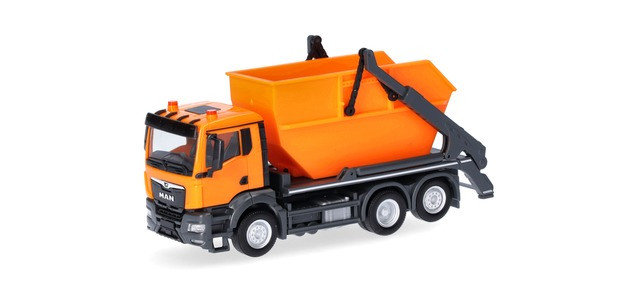 Herpa MAN TGS NN Absetzkipper AK16, kommunalorange 