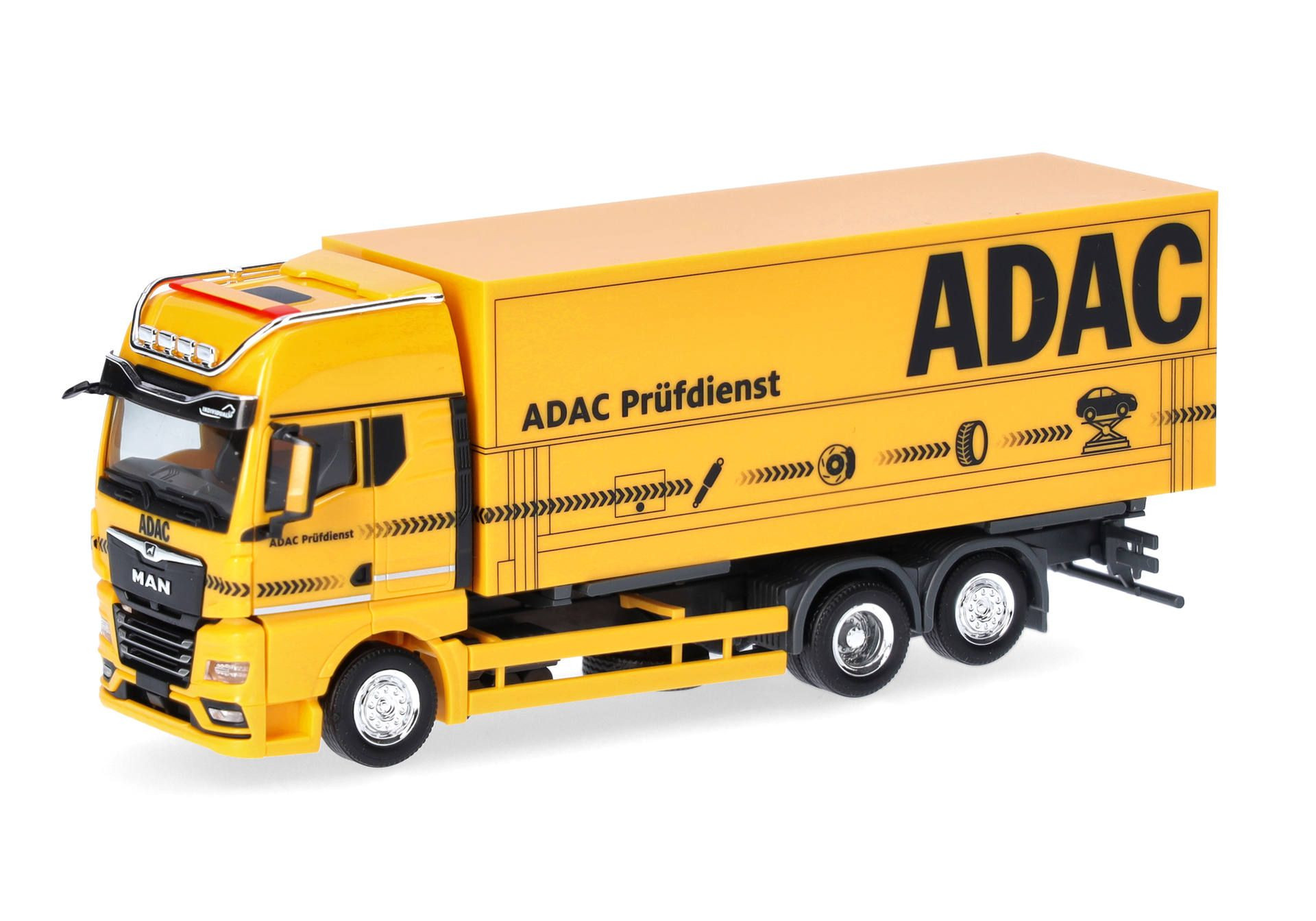 Herpa MAN TGX GX Wechselkoffer-LKW "ADAC Prüfdienst" (Bayern/München) 