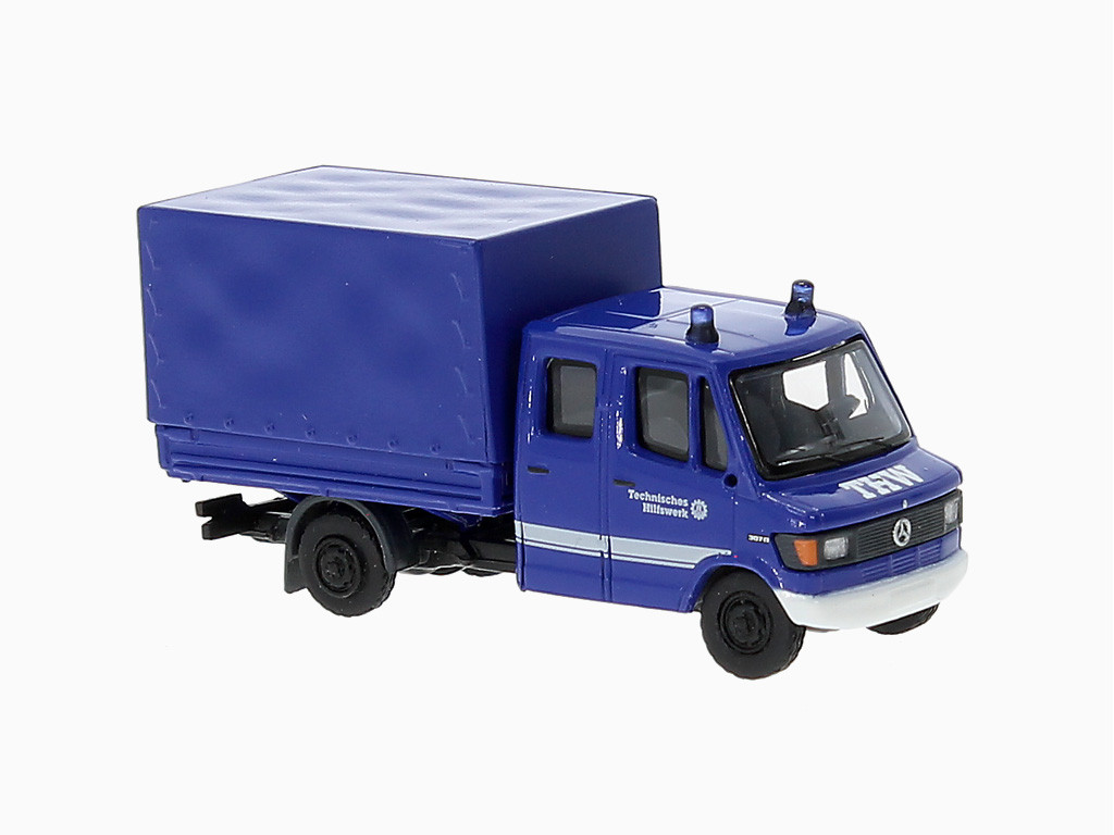 Brekina MB  L 307 D Doka mit Pritsche und Plane "THW"