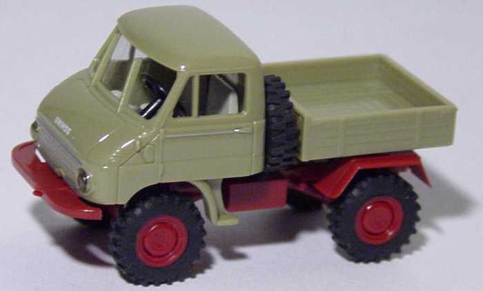 Brekina MB Unimog 411 mit Pritsche, dunkelbeige