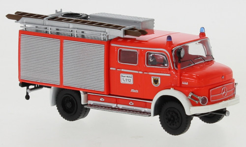 Brekina MB LAF 1113 TLF 16 Feuerwehr Dortmund RAL 3024, Aufbau Rolläden, 1972