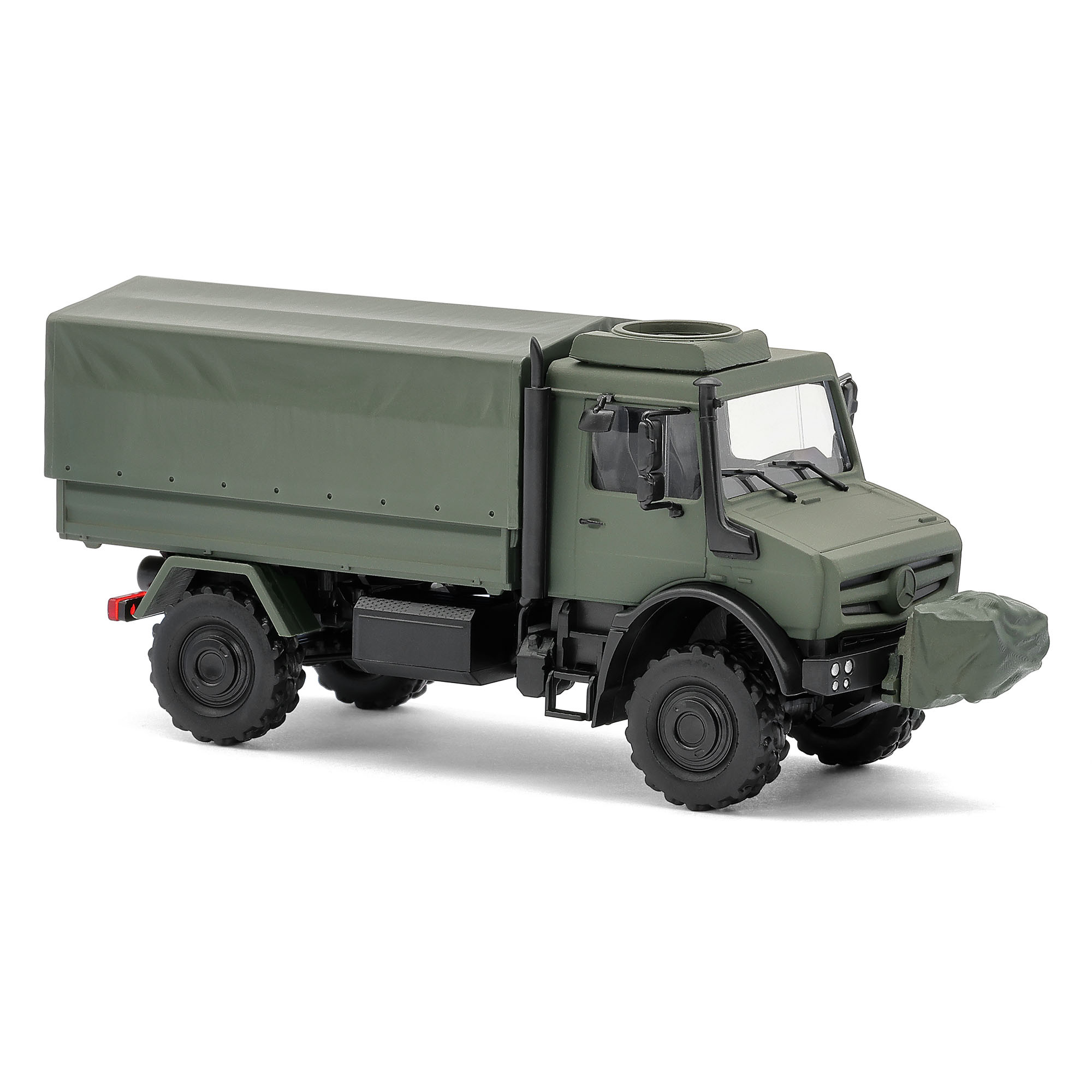 Busch Mercedes-Benz Unimog U 5023 Militär mit Seilwinde , P/P, NH 4/26
