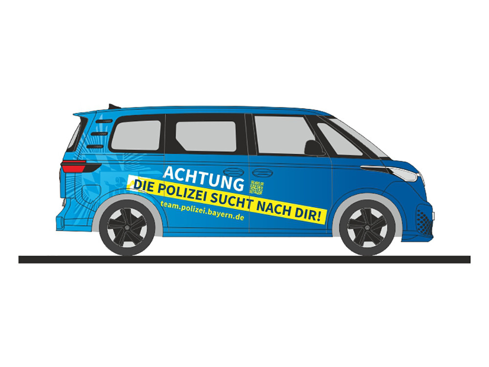 Rietze VW ID Buzz „Nachwuchswerbung Polizei Bayern“, NH 03-04/25