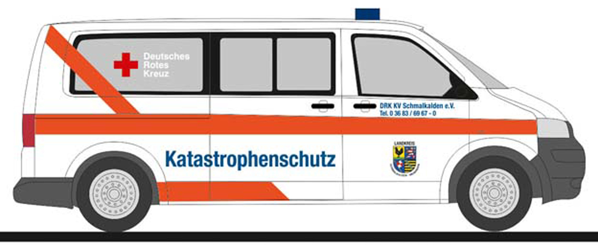 Rietze VW T5 " KatS DRK Schmalkalden“, NH 03-04/21,