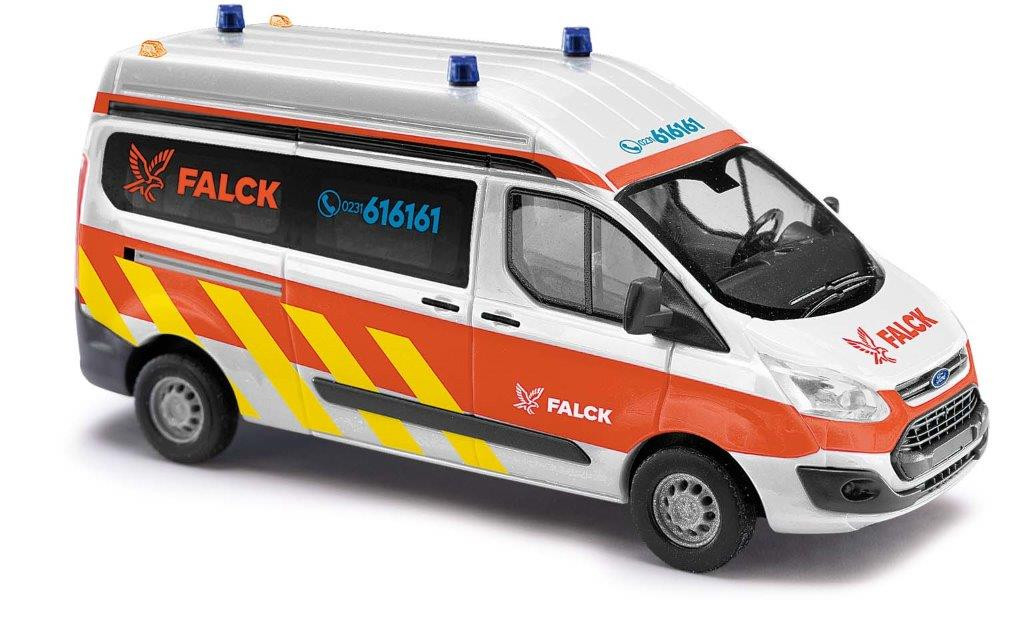 Busch Ford Transit Custom HD " Rettungsdienst Falck ", NH 04-05 / 22