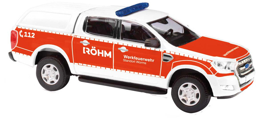 Busch Ford Ranger mit Hardtop, Werkfeuerwehr Röhm Nr. 6, NH 10/23