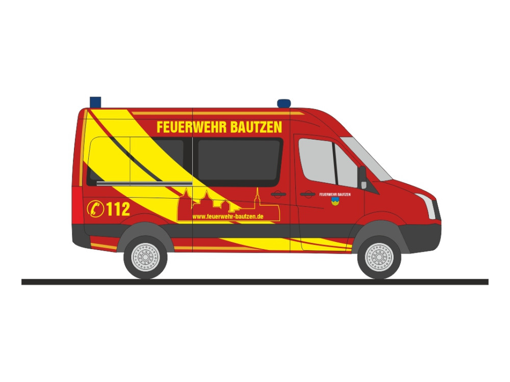 Rietze VW Crafter „Feuerwehr Bautzen“, NH 01-02/25