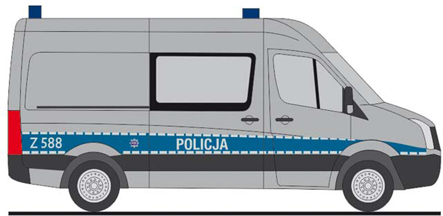 Rietze VW Crafter " Policja (PL) ", NH 01-02/21,(Vorbestellung / Modell noch nicht lieferbar !!!)