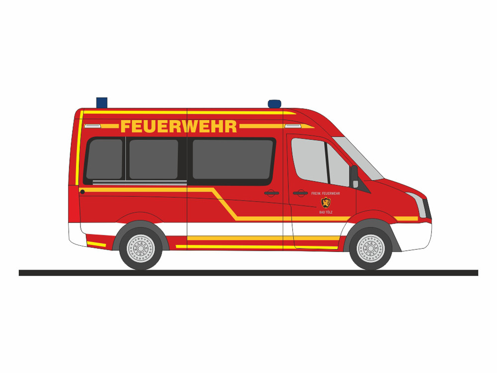 Rietze VW Crafter Feuerwehr Bad Tölz, NH 01-02 / 23