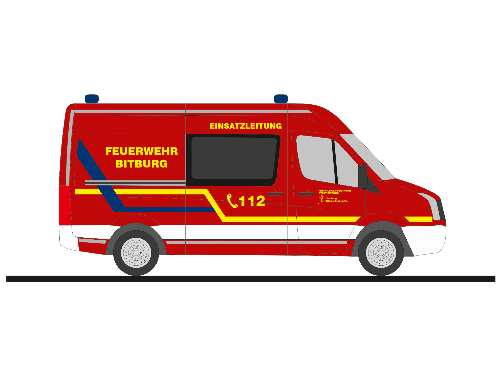 Rietze VW Crafter ELW " Feuerwehr Bitburg.", NH 01-02/26