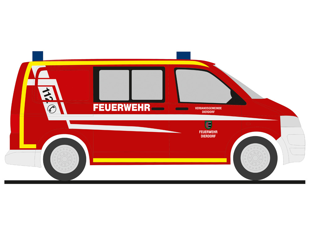 Rietze Einsatz-Serie VW T5 Feuerwehr Dierdorf, NH 05-06/19