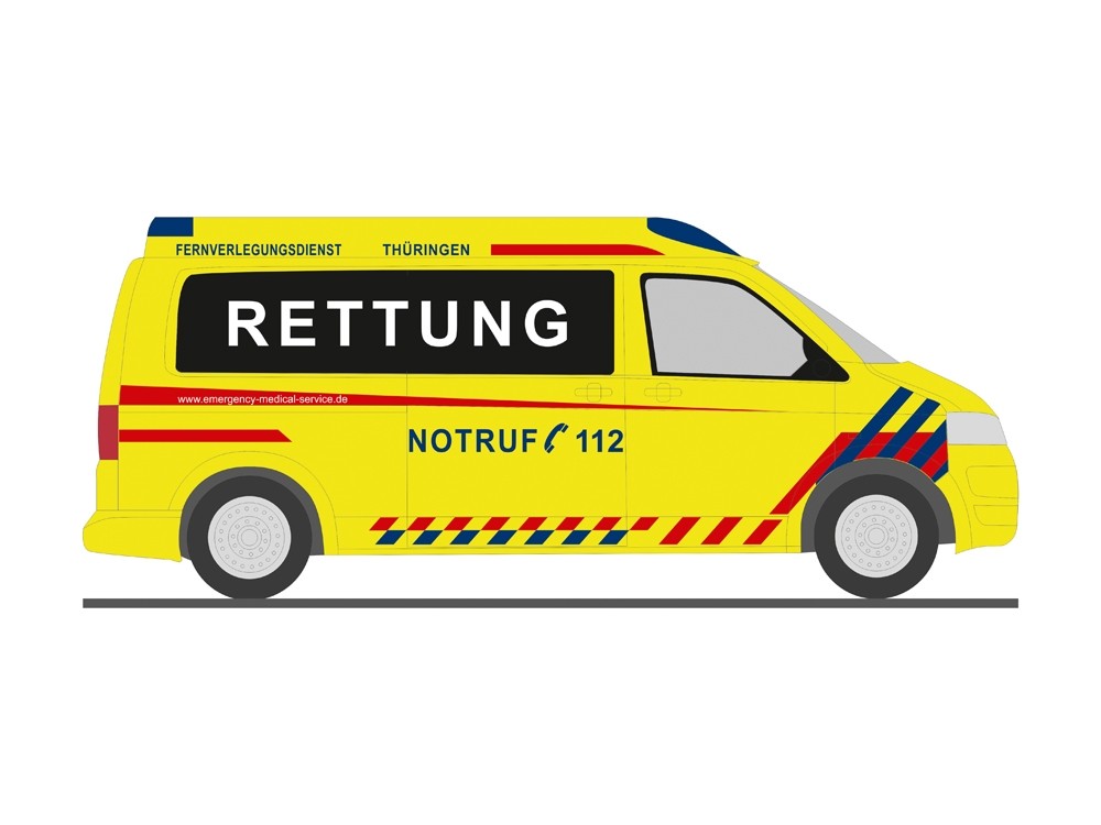 Rietze VW T5 GP KTW Emergency Medicial Service Thüringen