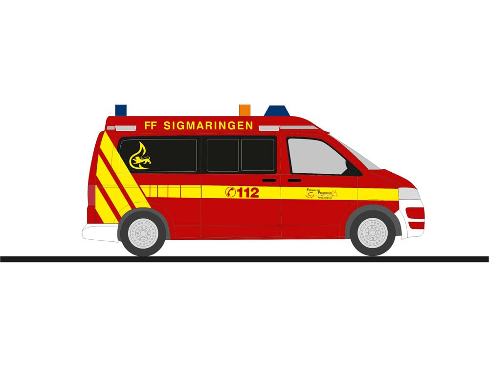 Rietze VW T5`10 " Feuerwehr Sigmaringen ", NH 05-06/21