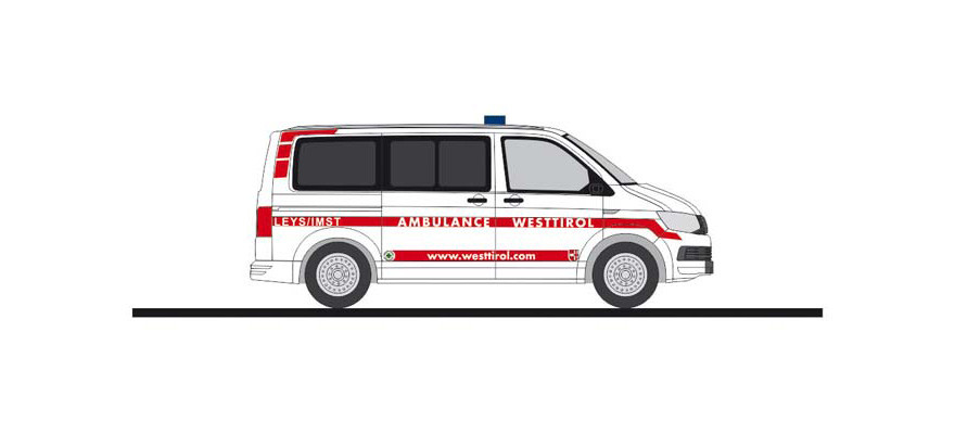 Rietze Volkswagen VW T6 Ambulance Westtirol (AT), NH April 21,