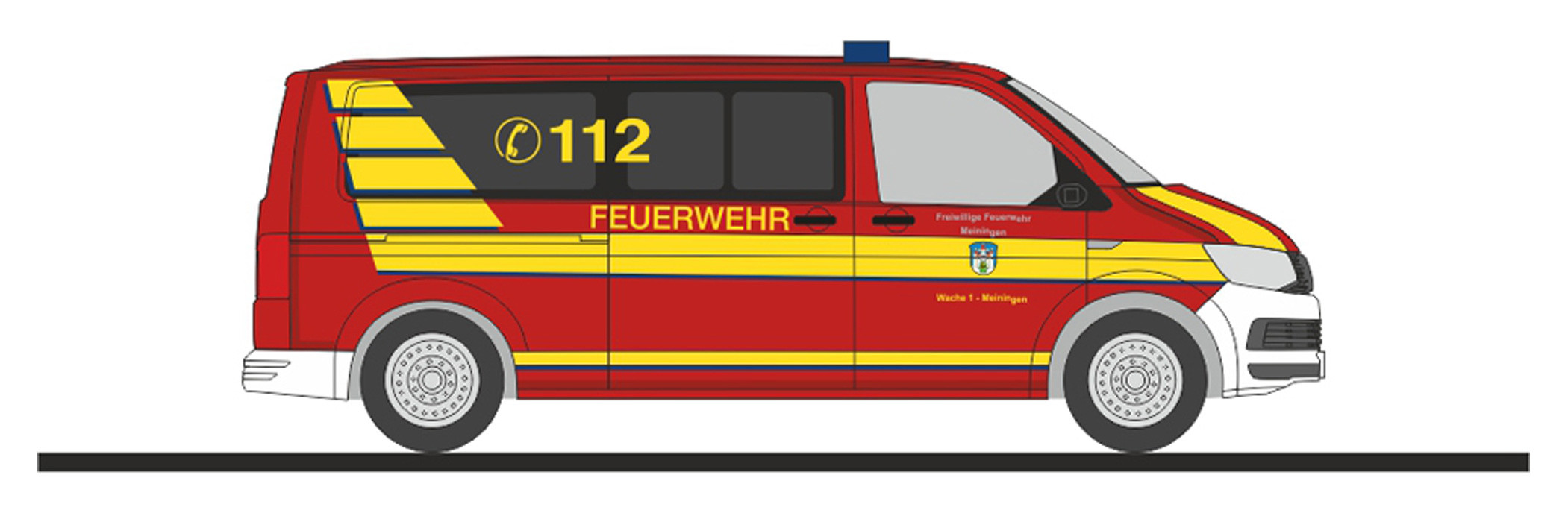 Rietze VW T6 LR "Feuerwehr Memmingen" , NH 03-04 / 23