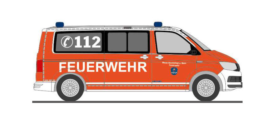 Rietze Volkswagen T6 Feuerwehr Stockstadt, NH April 21,