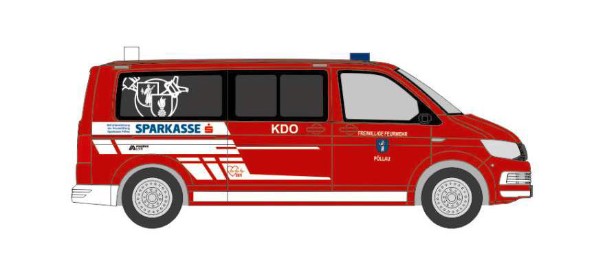 Rietze Volkswagen T6 Feuerwehr Pöllau (AT) , NH April 21ung,